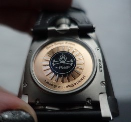 The back of the HMX Black Badger with James Thompson's logo